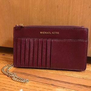 Michael Kors Dark Maroon/Purple Clutch/Wristlet